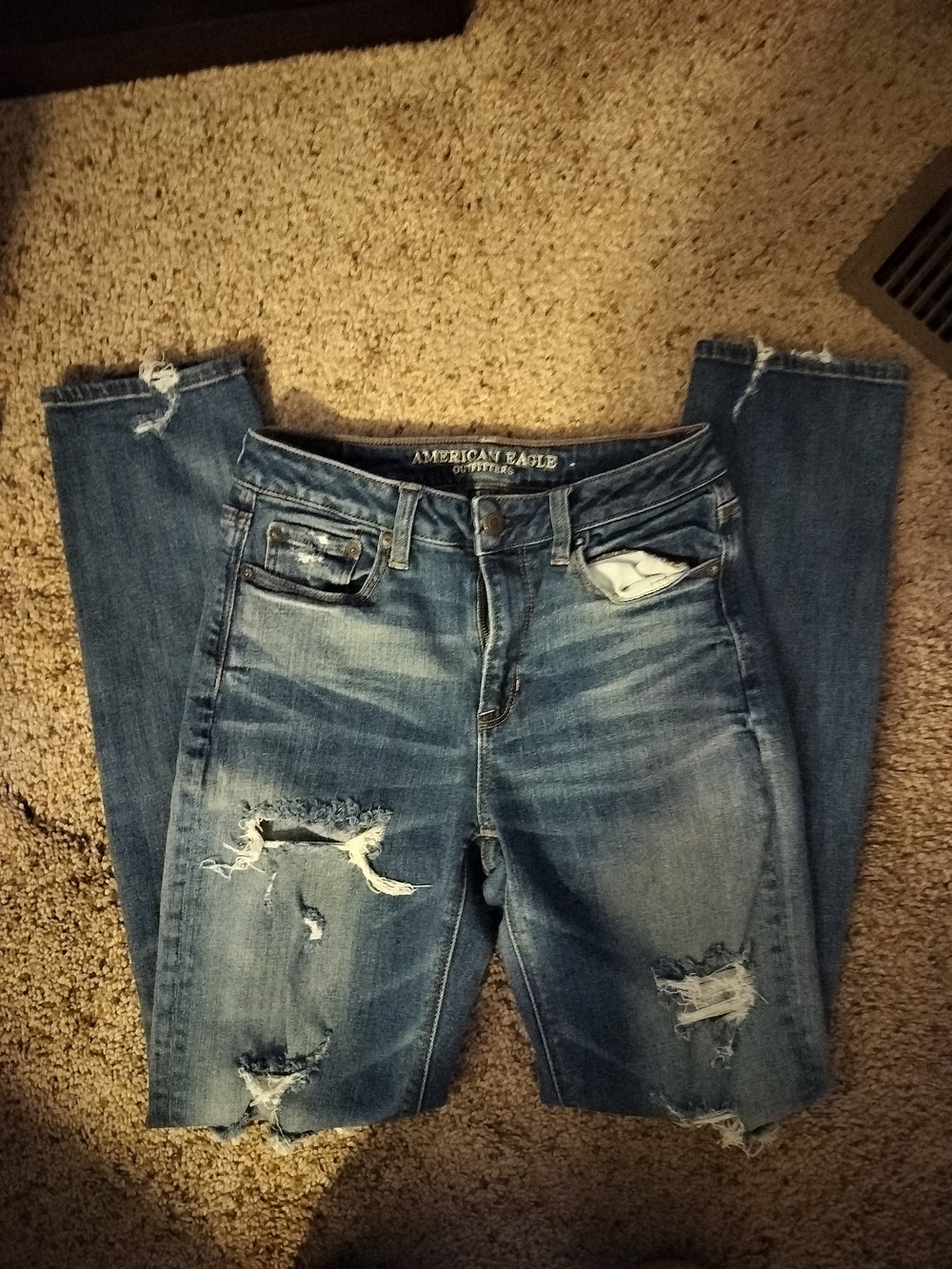 American Eagle Outfitters Distressed Blue Women’s Jeans